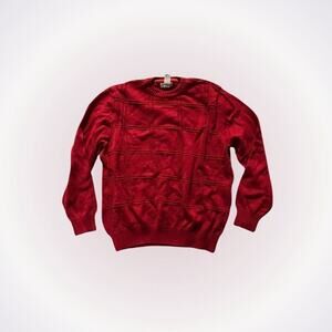 Dockers Red Knit Crewneck Sweater | Sz L